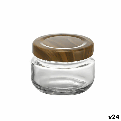 La Mediterránea Barattolo di Vetro La Mediterránea WOOD 140 ml (24 Unità)