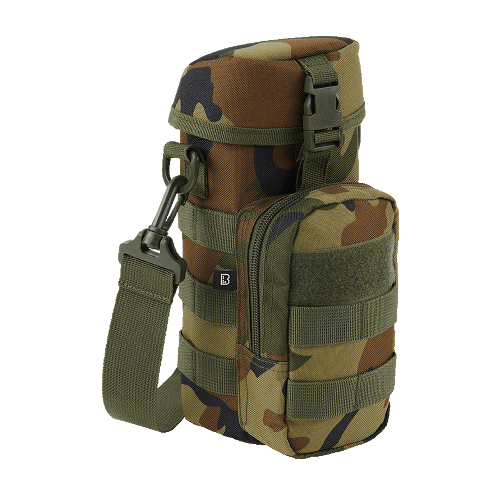 Portabottiglia militare gancio a sgancio rapido passanti per sistemi Molle Nero