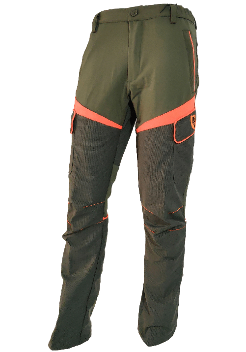 Fratelliditalia.org Pantalone elasticizzato slim riporti arancio resistente impermeabile uomo Colore verde,Taglia 46