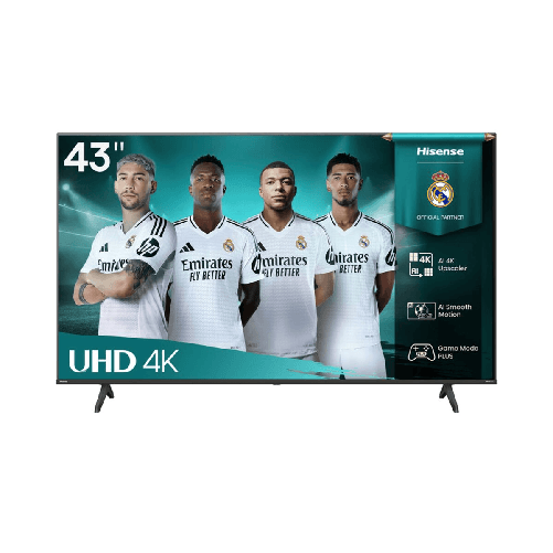 Hisense smart tv uhd 4k 43 vidaa 8 black - 43a6q