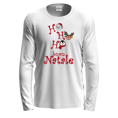 Fratelliditalia.org Maglietta girocollo manica lunga cotone unisex vigilia Natale uomo donna Taglia S,Colore rosso