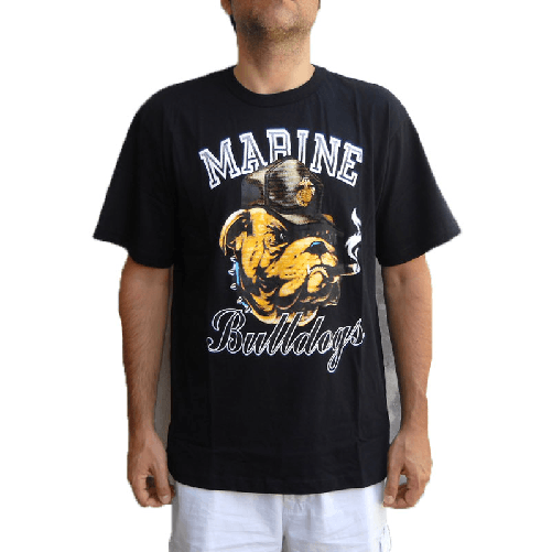 Fratelliditalia.org Maglietta t shirt maniche corte nera cane stampa slim moda sportiva uomo fumo Taglia L