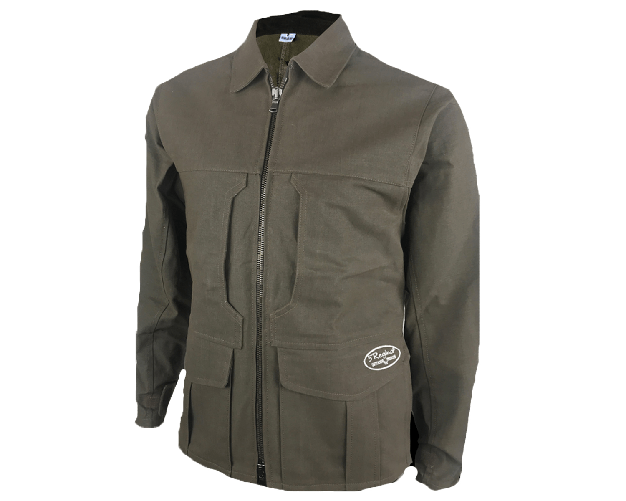 Giubbino giacca jacket canvas caccia pesca italy antivento zip tasche uomo XXXL