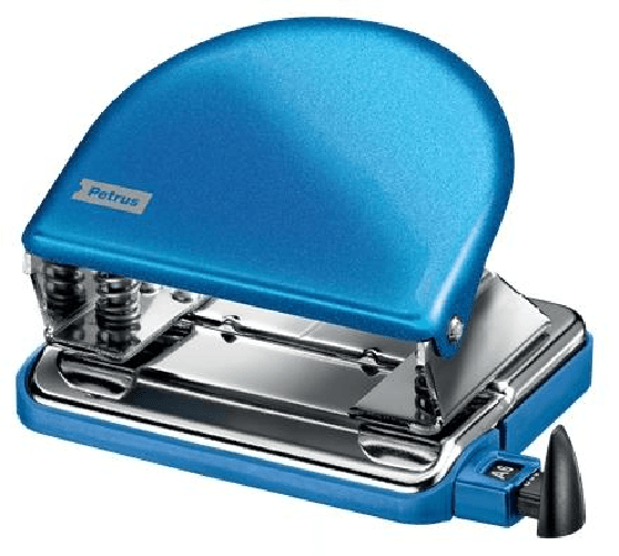 Petrus Trapano perforatore classico di Petrus 52 Metal - fino a 20 fogli - marchi di formato - Easy svuotamento