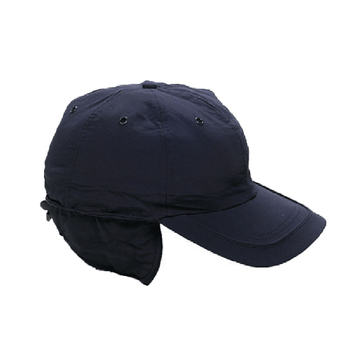 Cappello cappellino nylon pile copriorecchie invernale neve sportivo visiera blu