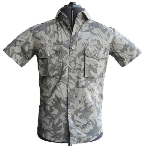 Fratelliditalia.org Camicia casacca blusa desert grigio mezza manica uomo slim mimetica Taglia XL