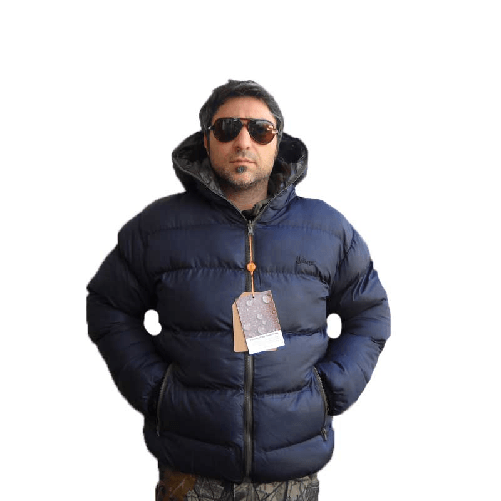 Giubbino giubbotto bomber imbottito double face uomo neve blu sportivo capuccio XL Giubbino giubbotto bomber imbottito double face uomo neve blu sport