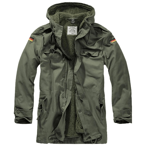 Fratelliditalia.org Parka giubbotto tedesco Fodera invernale staccabile uomo invernale imbottito Colore verde,Taglia 52