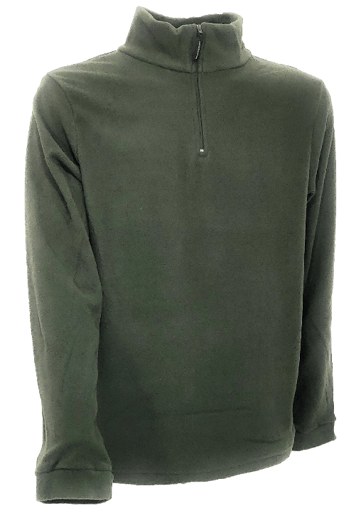 Fratelliditalia.org Maglia maglione uomo pile zip calda neve montagna sci invernale - Personalizzabile con il tuo logo Colore Forest,Taglia S