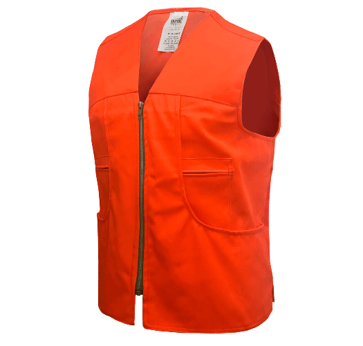 Gilet smanicato alta visibilita' policotone caccia multitasche made in Italy XXXL Arancio