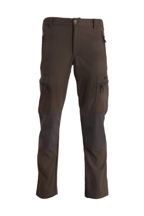 Fratelliditalia.org Pantalone in tessuto elasticizzato softshell leggero idrorepellente estivo uomo tasche Colore verde,Taglia L