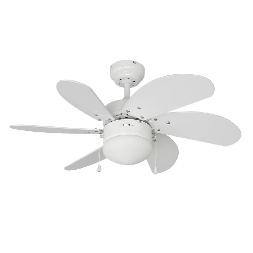 EDM Product Ventilatore da Soffitto con Luce EDM 33985 Aral Bianco 50 W