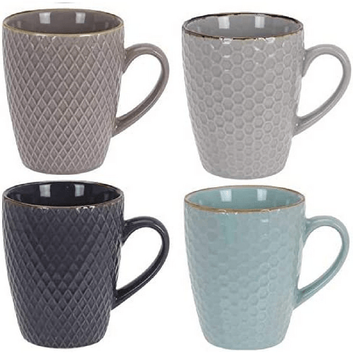 Excellent Houseware Set di Tazze da Caffè Excellent Houseware Gres 300 ml Geometrico