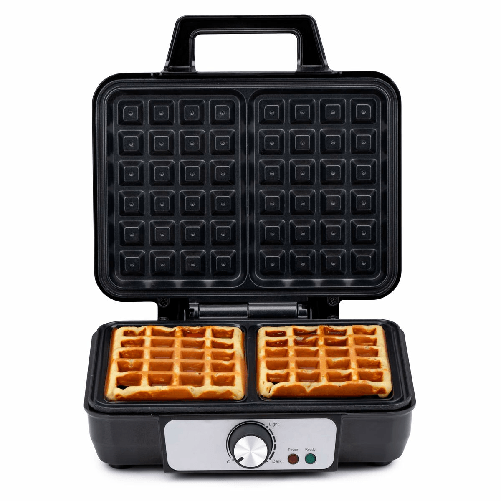 Macchina da Waffle Alpina 1000 W Argentato