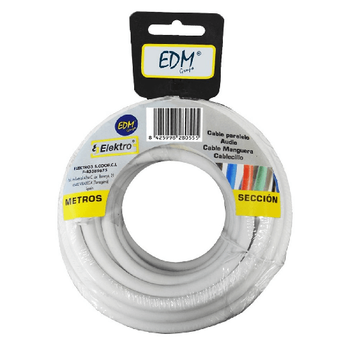 Cavo Coassiale Antenna TV EDM 28151 Bianco 5 m 3 x 2,5 mm