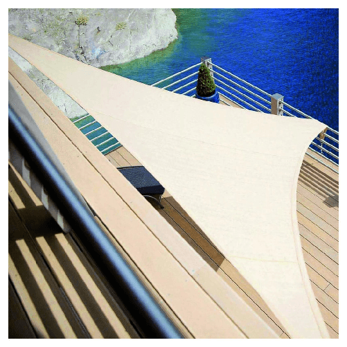 TrAdE Shop Traesio Tenda Vela Ombreggiante Parasole Da Esterno Terrazze Giardino Triangolare 5x5x5mt 6625034 -