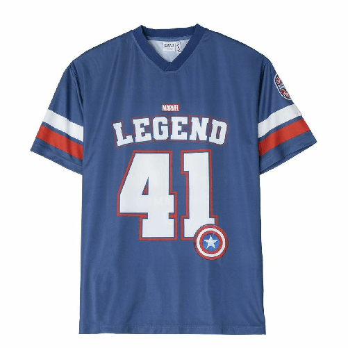 The Avengers Maglia a Maniche Corte Unisex The Avengers Legend Azzurro