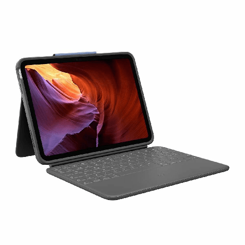 Logitech Custodia per iPad + Tastiera Logitech 920-011203 Qwerty in Spagnolo Grigio Grafite QWERTY