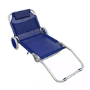 BS COM Spiaggina prendisole Pieghevole colore casuale in Acciaio,Textilene cm 142x52x62 - ALVAR