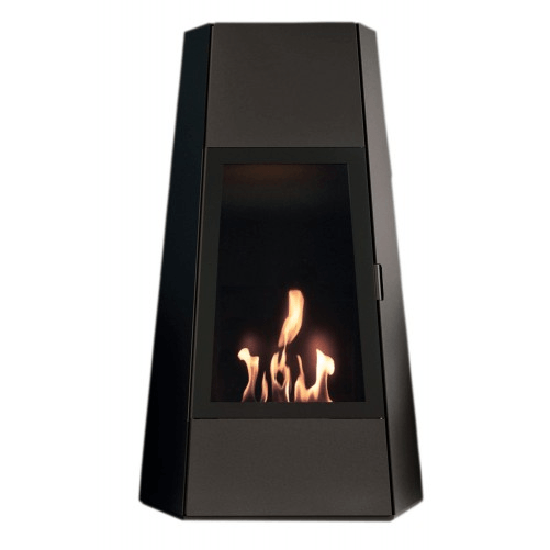 Sermac Stufa a Bioetanolo da Pavimento da 3 Kw Biocamino Nero con Vetro Bruciatore 2 Lt