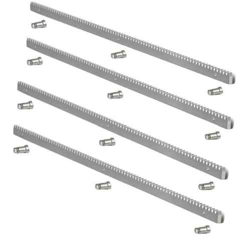 Barra cremagliera acciaio zincato 30x12 1 metro cancello scorrevole e bulloni *** numero pezzi 4, confezione 1