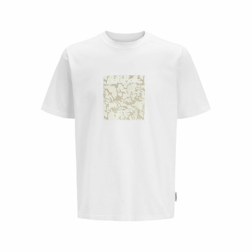 Jack & Jones Maglia a Maniche Corte Uomo Jack & Jones JCOTARMAC CAMO FRONT TEE 12273239 Bianco