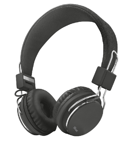 Trust ziva auricolare cablato stereo sovraurale nero e cromo per musica e chiamate
