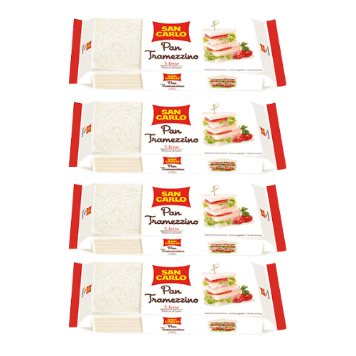 San carlo pan tramezzino 4 confezioni da 250 grammi