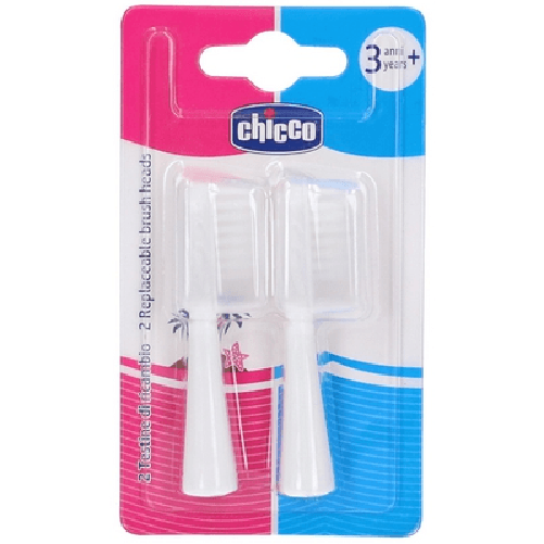 Chicco Classic 00008545010000 testina per spazzolino 2 pz Bianco