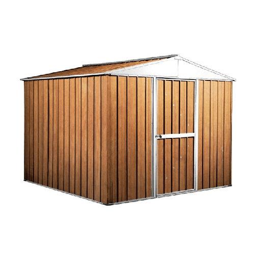 Box lamiera giardino 276x260cm x h2.12m - 110KG - 7,2mq casetta attrezzi in Acciaio Zincato - LEGNO