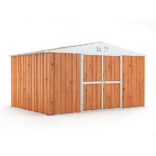 Capanno per esterno 403x269cm x h 215cm - 149kg - 10,84mq box in acciaio casetta da giardino - LEGNO