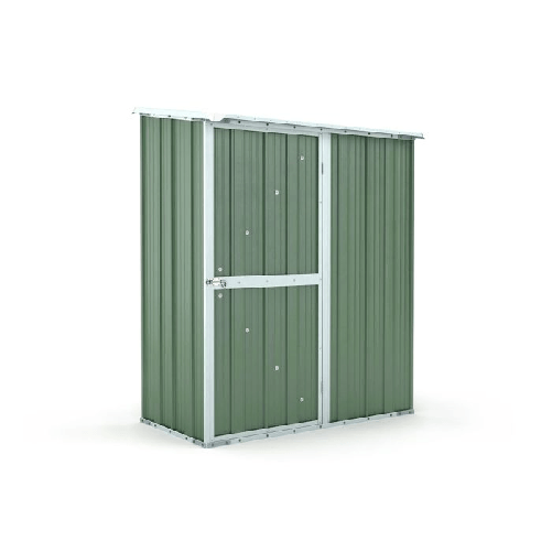 Box per esterno 155x100cm x h 192cm - 50kg - 1,55mq casetta da giardino in lamiera di acciaio - VERDE