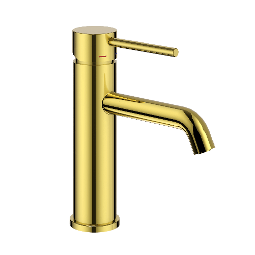 Miscelatore monocomando jazz per lavabo installazione rapida acqua calda fredda *** finitura- oro lucido, confezione 1