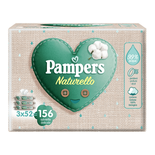 Pampers naturello salviette pacco triplo da 156 salviettine
