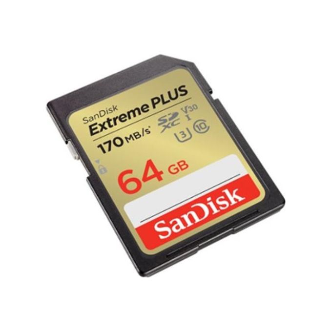 Sandisk Secure Digital Extreme Plus 64Gb Scheda di Memoria SDHC SanDisk SDSDXW2-064G-GNCIN memoria flash 64 GB SDXC Classe 10
