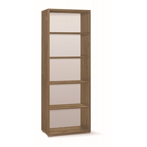 Mobile Libreria Alta 200 Noce in Legno Ripiani Ufficio Scaffale Moderna