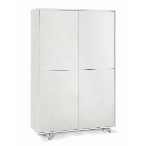 Armadio Credenza Madia Ripiani 4 Ante Soggiorno Bianco Mobile Ingresso