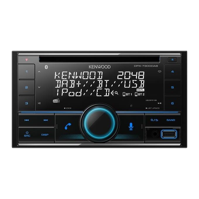 Kenwood DPX-7300DAB Autoradio CD-USB Receiver Con Digital Radio DAB Bluetooth Amazon Alexa Kenwood Electronics DPX-7300DAB Nero Bluetooth