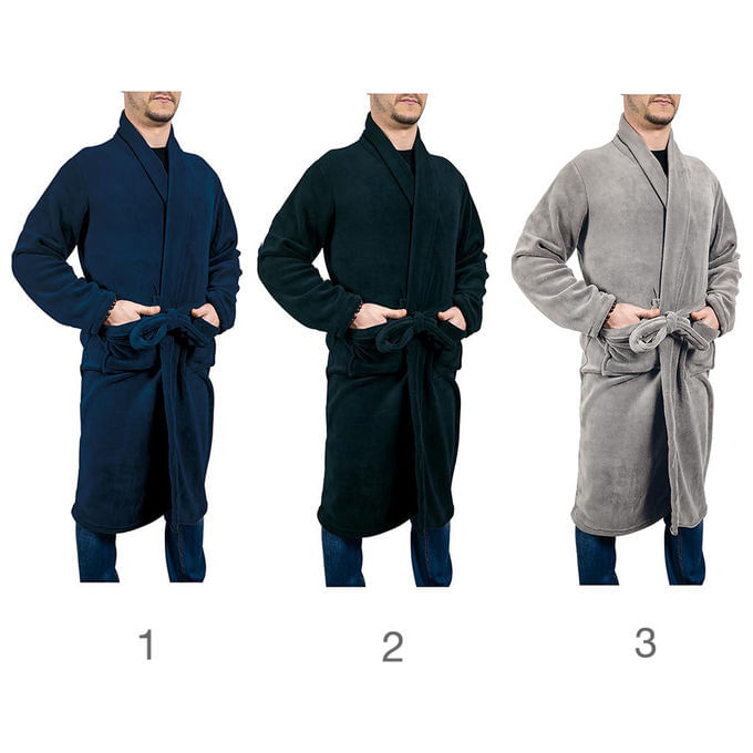 Vestaglia uomo in coral fleece taglia unica