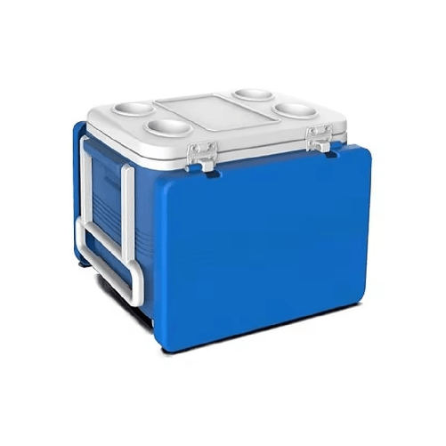 TrAdE Shop Traesio Frigo Passivo Portatile 45lt Con Tavolo Pieghevole Per Campeggio Picnic Spiaggia 286512 -