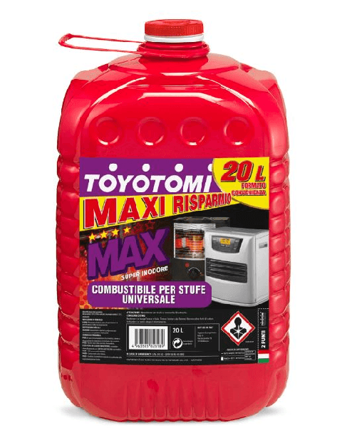 Zibro Toyotomi Combustibile per stufe Max 20 LT Toyotomi Max 1 pz 20 L Carburante in gel