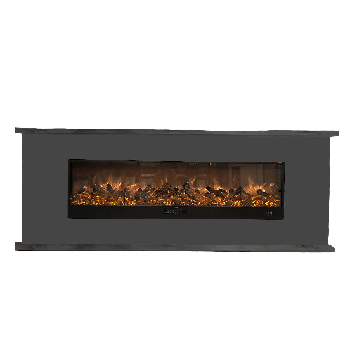 Sined Mobile Completo Desio 150 Mobile In Legno Antracite Con Caminetto Elettrico Da 1500w Telecomando Alta Qualita Del Mobile Realizzato a Mano Resis