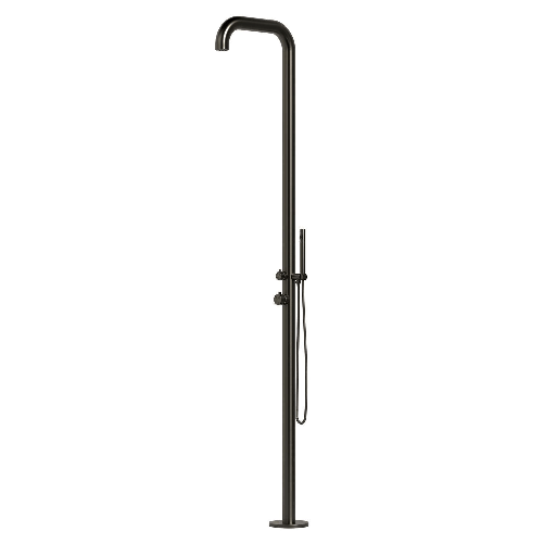 Sined Chia Doccia Per Esterni In Acciaio 316l Soffione e Doccino h 230 Cm Inox Canna Di Fucile SINED Doccia Chia Canna Fucile in Acciaio Inox 316L 230