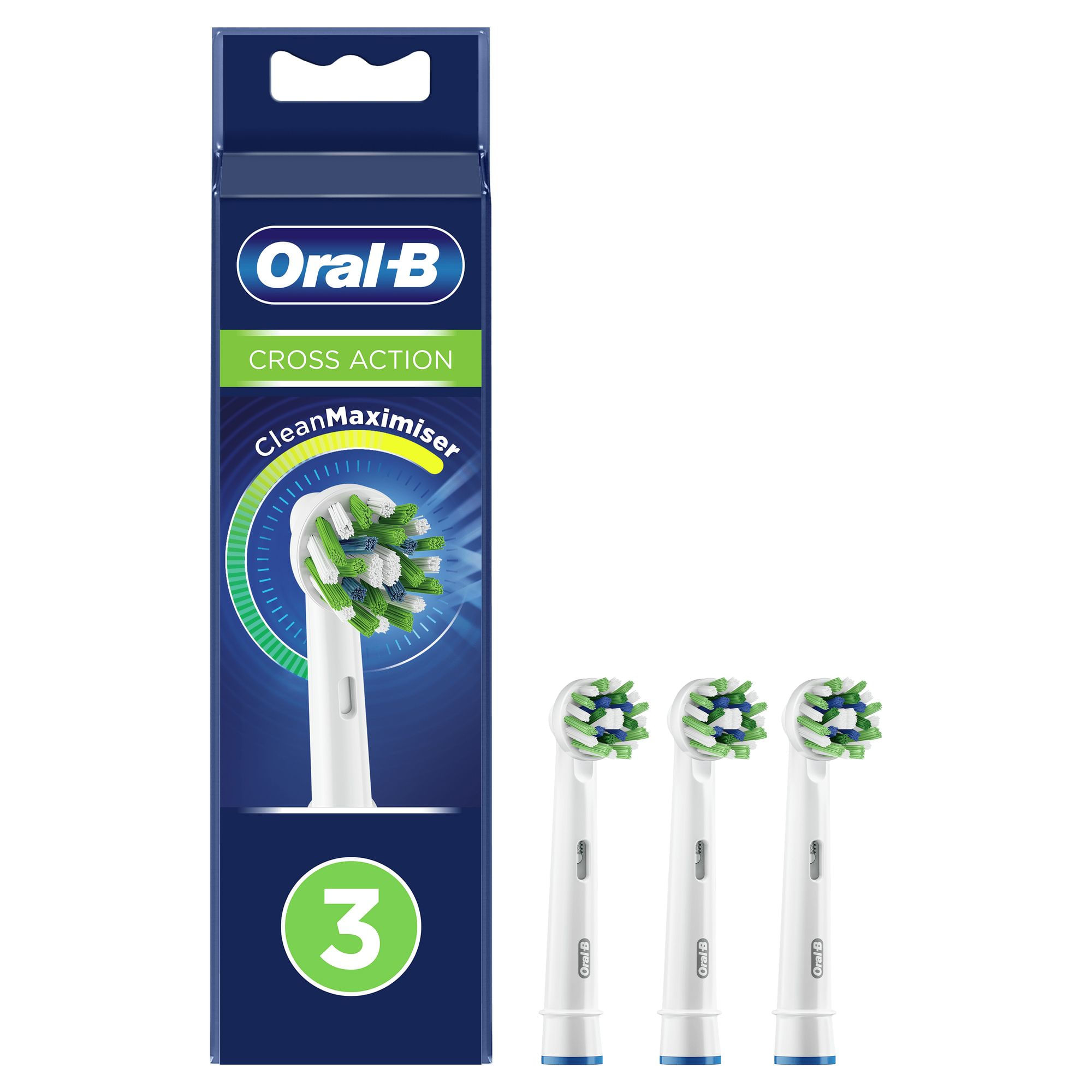 Braun Oral-B CrossAction Testine Di Ricambio Con Tecnologia CleanMaximiser, Confezione Da 3 Pezzi Oral-B CrossAction Testine Di Ricambio Con Tecnologi