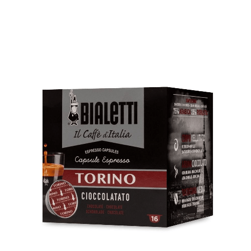 Capsule espresso caffe' bialetti torino gusto cioccolatato confezione da 16 capsule espresso