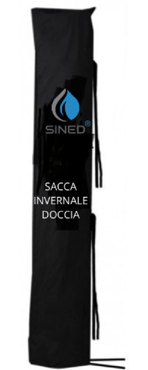 Sined Custodia Protettiva Per Docce In Pvc Plastificato Nylon Con 3 Laccetti Nero