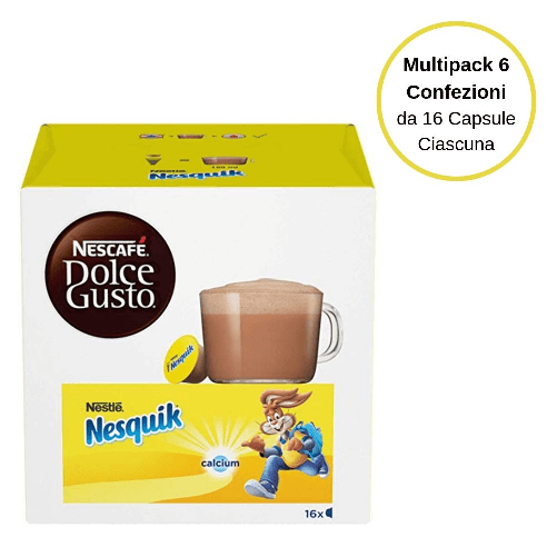 Multipack da 6 confezioni di nescafè dolce gusto nequik - 96 capsule totali