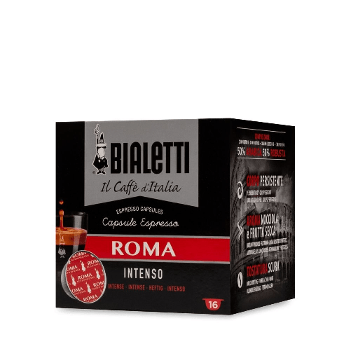 Capsule espresso caffe' bialetti roma gusto intenso confezione da 16 capsule espresso