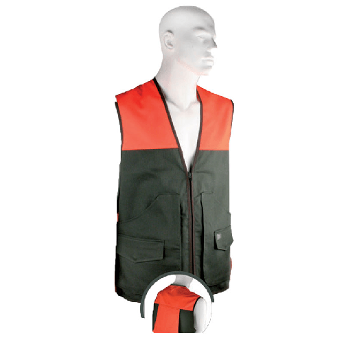 Gilet smanicato bicolore alta visibilita tasche caccia uomo cotone verde M Gilet smanicato bicolore alta visibilita tasche caccia uomo cotone verde XX