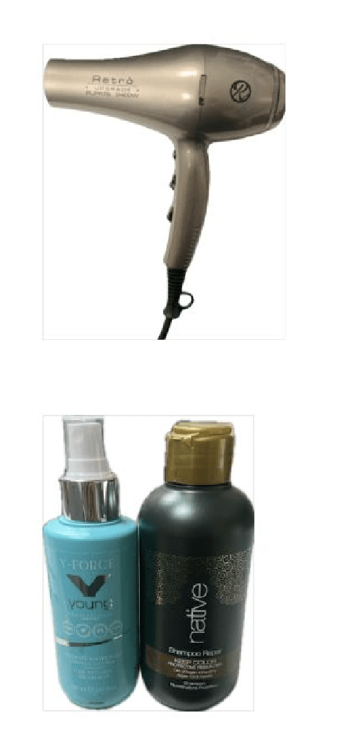 PHON RETRO'BRUSHLESS RUP R76 2400 WATT CON MOTORE DIGITALE IN OMAGGIO SHAMPOO NATIVE 250 ML E Y-FORCE YOUNG 150 ML